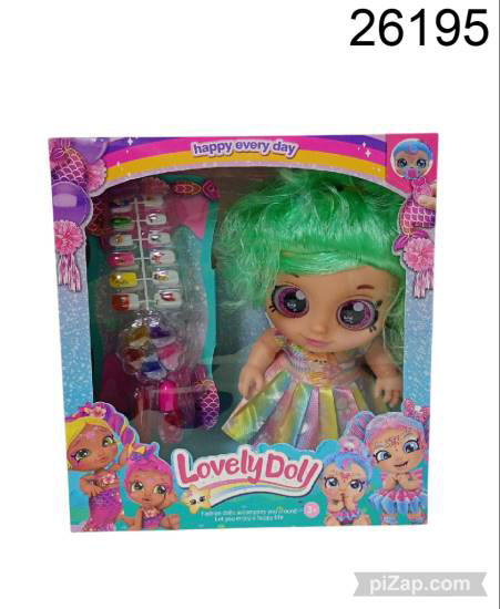 Imagen de MUÑECA OJOS GRANDES CON SONIDO Y SET DE UÑAS 4.26